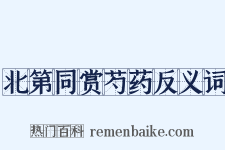 北第同赏芍药反义词是什么意思的图片